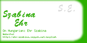 szabina ehr business card